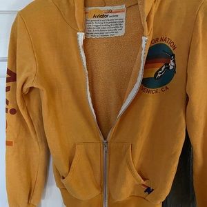 Aviator Nation kids sz 10 zip-up hoodie